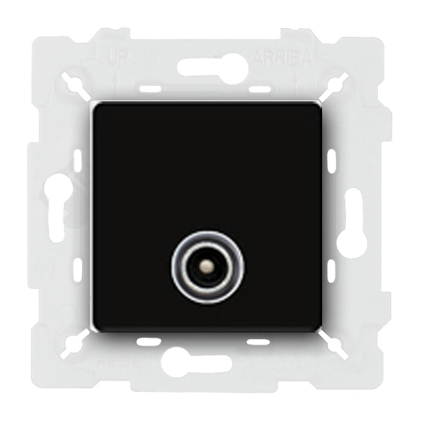  Розетка TV простая Fede Vintage Tapestry Черный (в сборе)